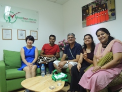 Mr Yogita and family in Hanoi's office