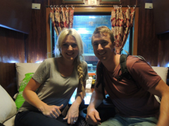 On a train to Sapa
