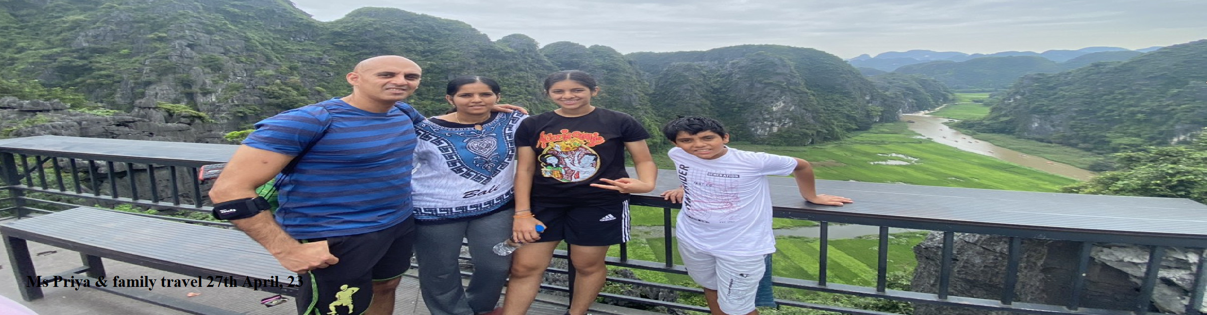 Mrs Priya & family travel to Vietnam in April, 2023